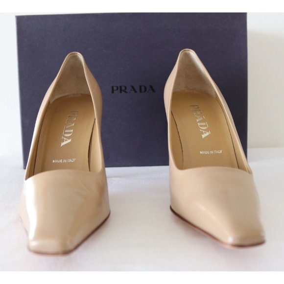 Prada Leather Capretto High Heel Pumps - Picture 8 of 11